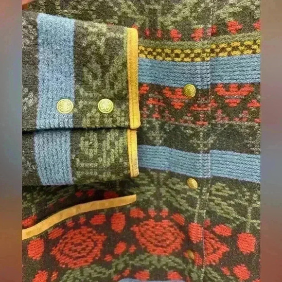 Woolrich Vintage Blanket Floral Native Print Jacket Coat Medium fits like Large - Picture 8 of 16